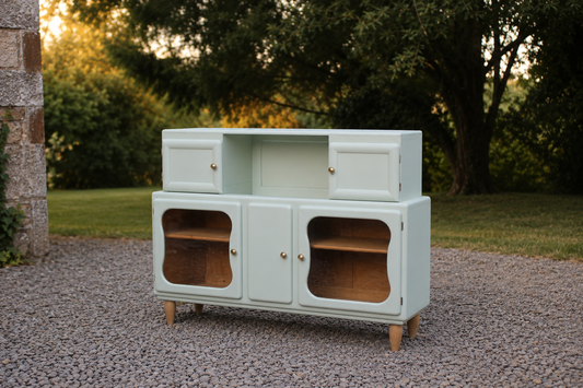 Buffet Mado vintage rénové – Vert Céladon Libéron - VENDU