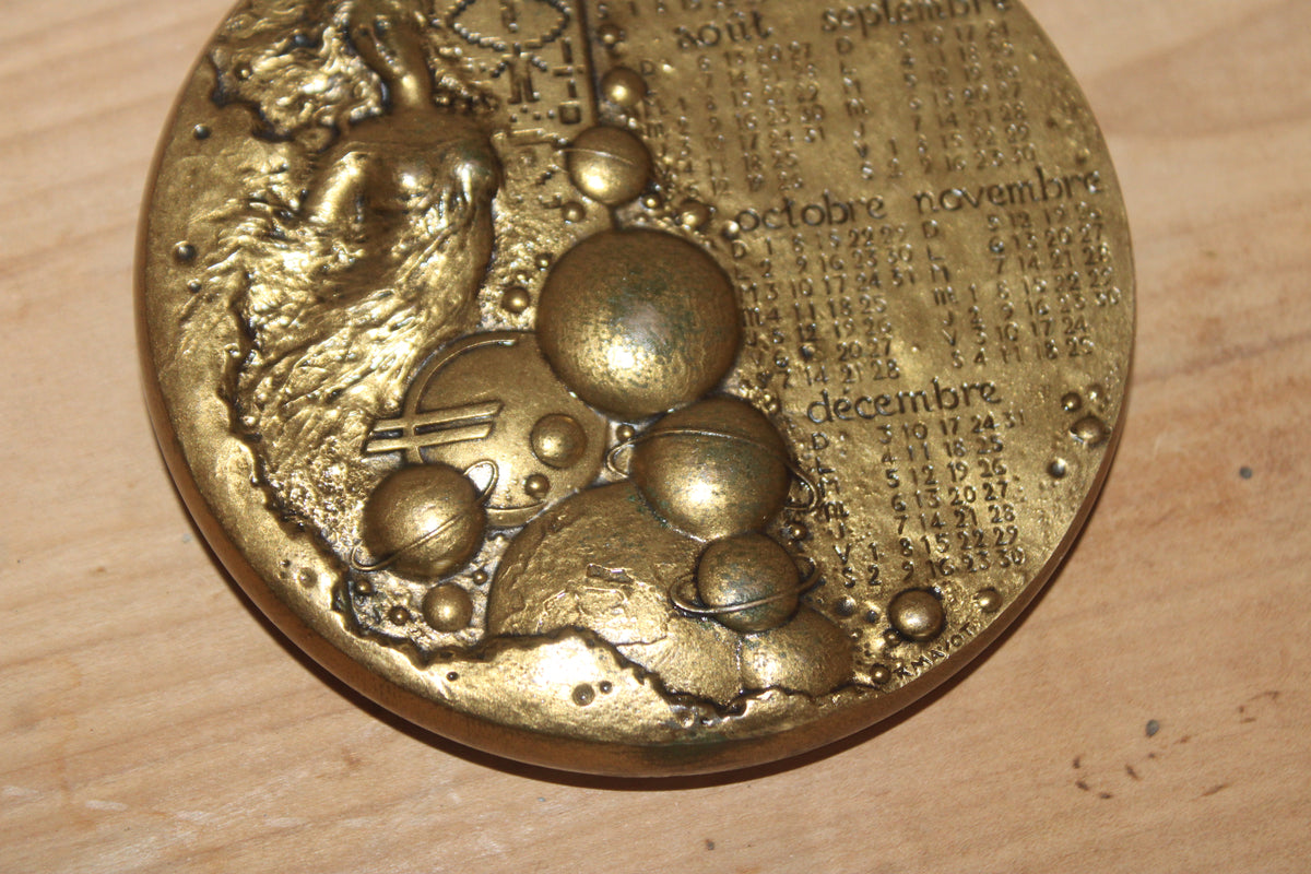 Grande médaille calendrier 2000 Monnaie de Paris par R. Mayot – Bronze – Ø 9,5 cm