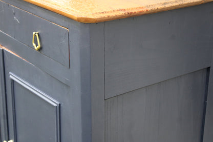 Buffet en bois massif bleu de Sèvres