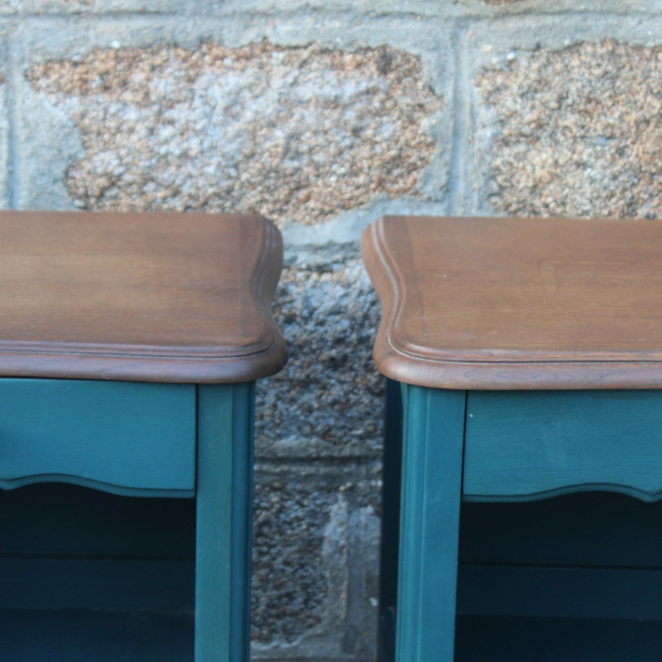 Paire de chevets bleu canard - VENDU