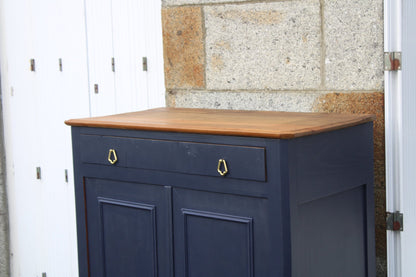 Buffet en bois massif bleu de Sèvres
