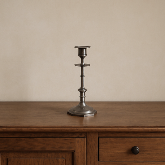 Bougeoir en métal – pied octogonal