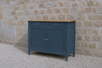 Buffet ancien type parisien rénové bleu & bois - VENDU
