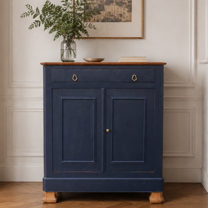 Buffet en bois massif bleu de Sèvres