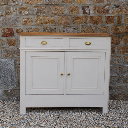 Buffet campagne ancien blanc cassé - Projet sur Mesure