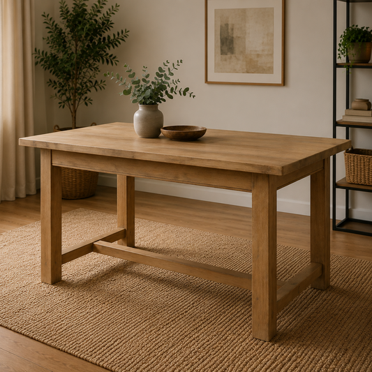 Table de ferme en chêne massif – 4 à 6 convives