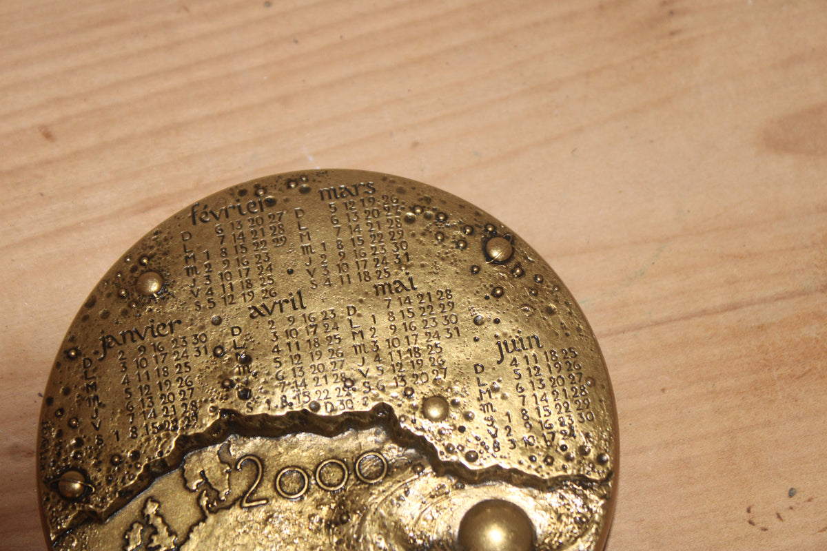 Grande médaille calendrier 2000 Monnaie de Paris par R. Mayot – Bronze – Ø 9,5 cm