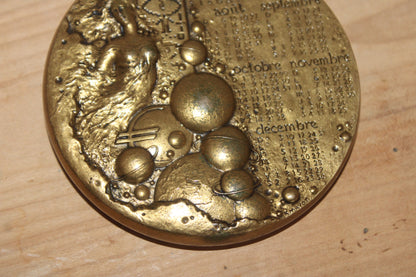 Grande médaille calendrier 2000 Monnaie de Paris par R. Mayot – Bronze – Ø 9,5 cm
