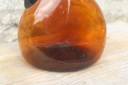 Superbe pichet en verre soufflé bullé, façon Biot