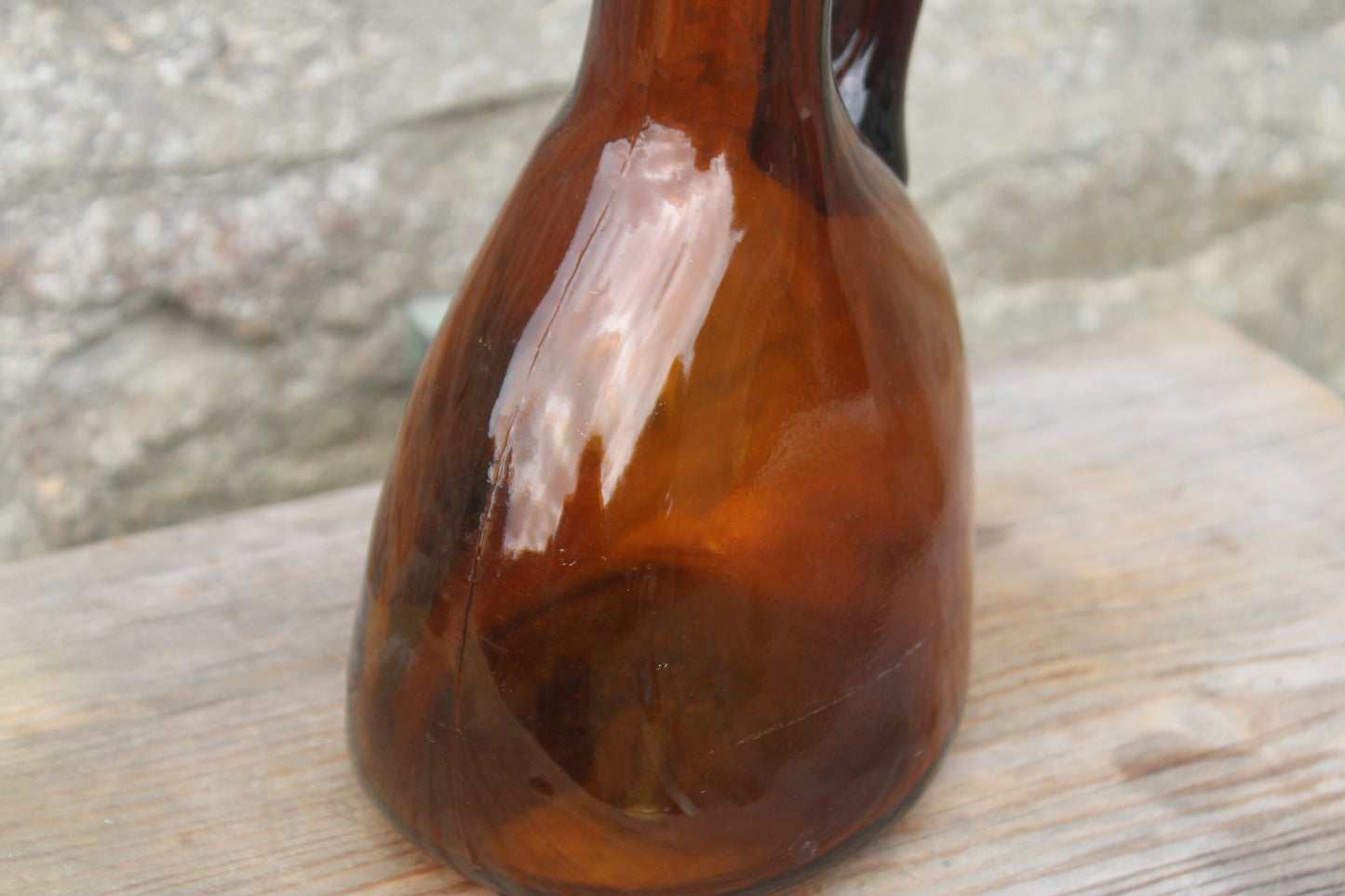 Superbe pichet en verre soufflé bullé, façon Biot