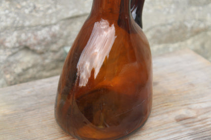 Superbe pichet en verre soufflé bullé, façon Biot