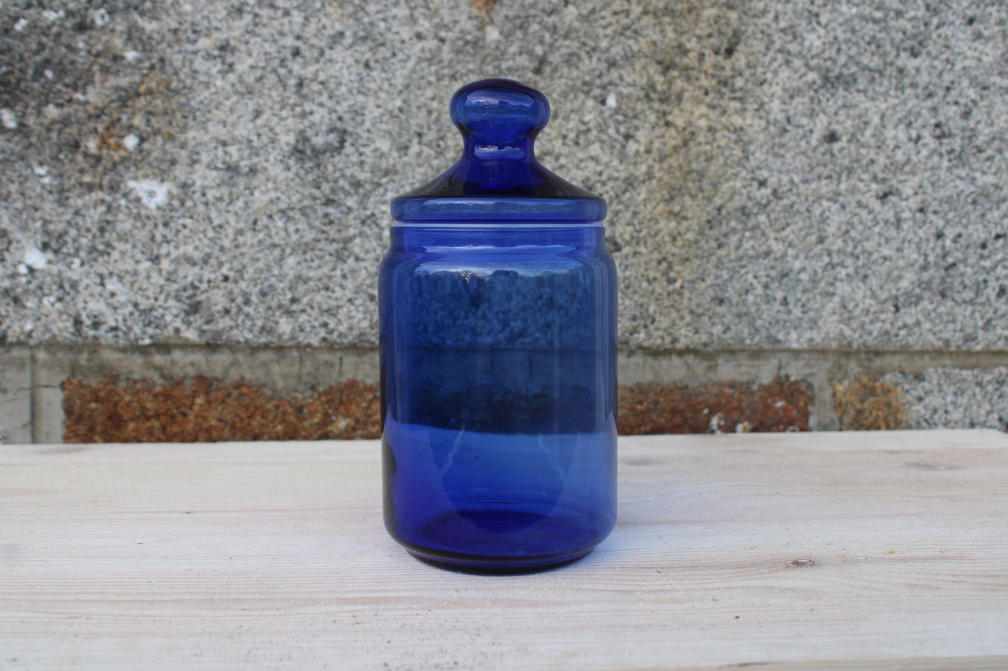 Bocal hermétique en verre bleu cobalt – Made in France