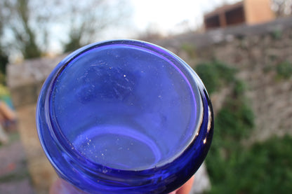 Bocal hermétique en verre bleu cobalt – Made in France