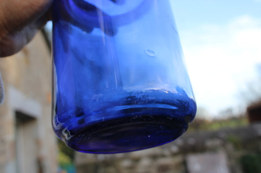 Bocal hermétique en verre bleu cobalt – Made in France