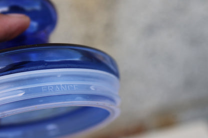 Bocal hermétique en verre bleu cobalt – Made in France