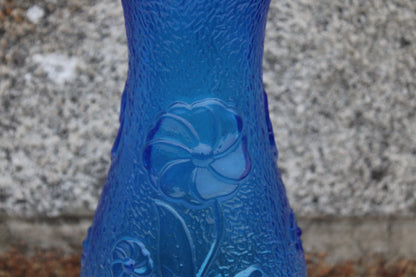 Vase vintage en verre bleu – Constantin – Made in Italy