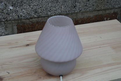 Lampe vintage en verre opalin – style Murano
