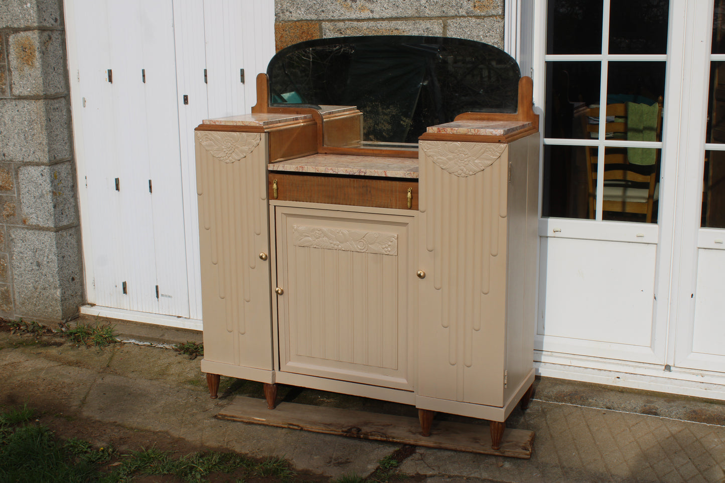 Buffet Art Déco Beige Quai de Seine - VENDU