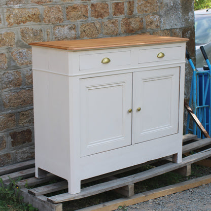 Buffet campagne ancien blanc cassé - Projet sur Mesure