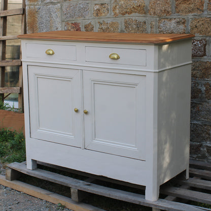 Buffet campagne ancien blanc cassé - Projet sur Mesure
