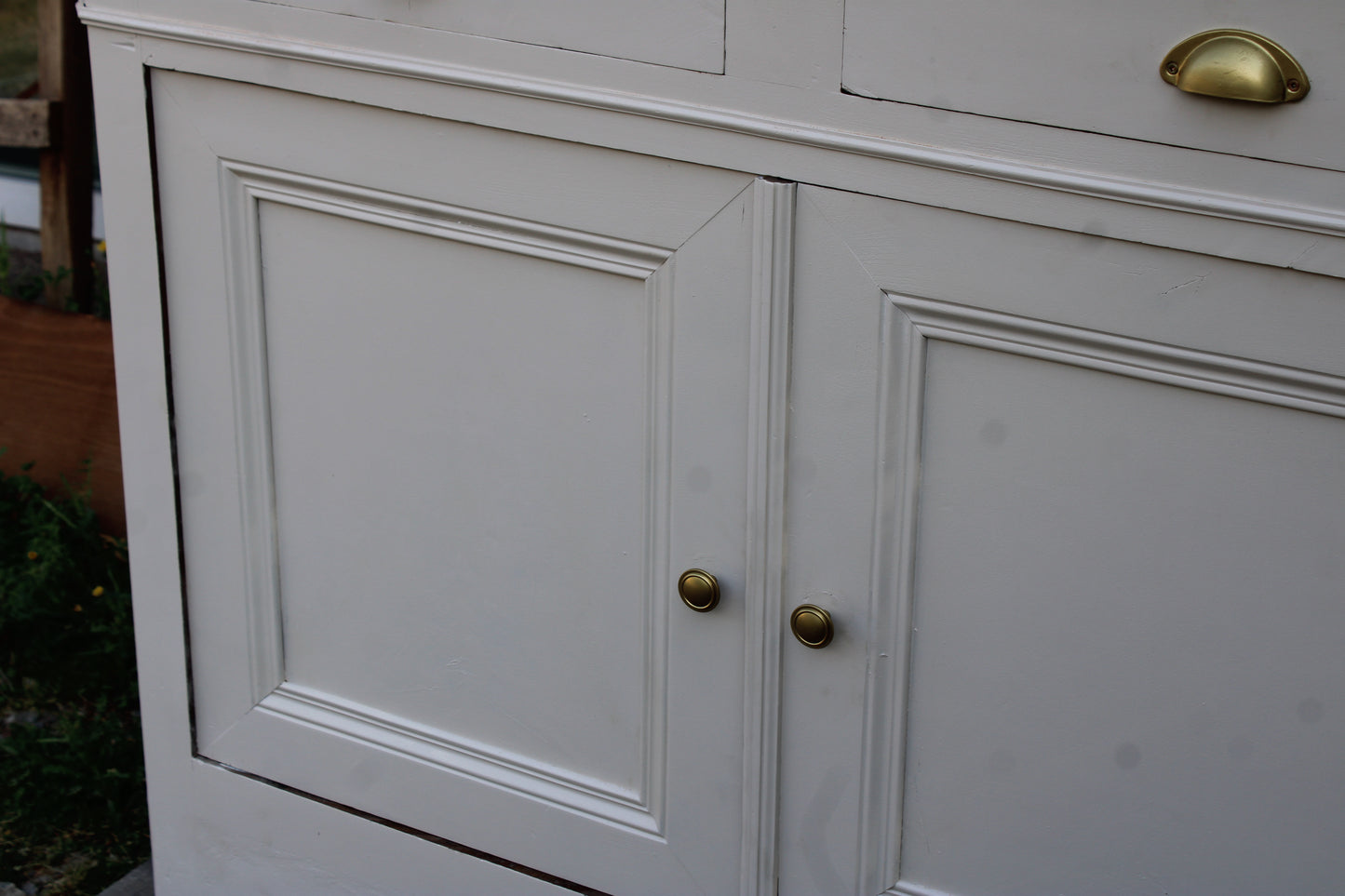 Buffet campagne ancien blanc cassé - Projet sur Mesure