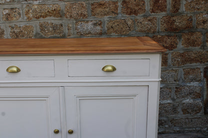 Buffet campagne ancien blanc cassé - Projet sur Mesure