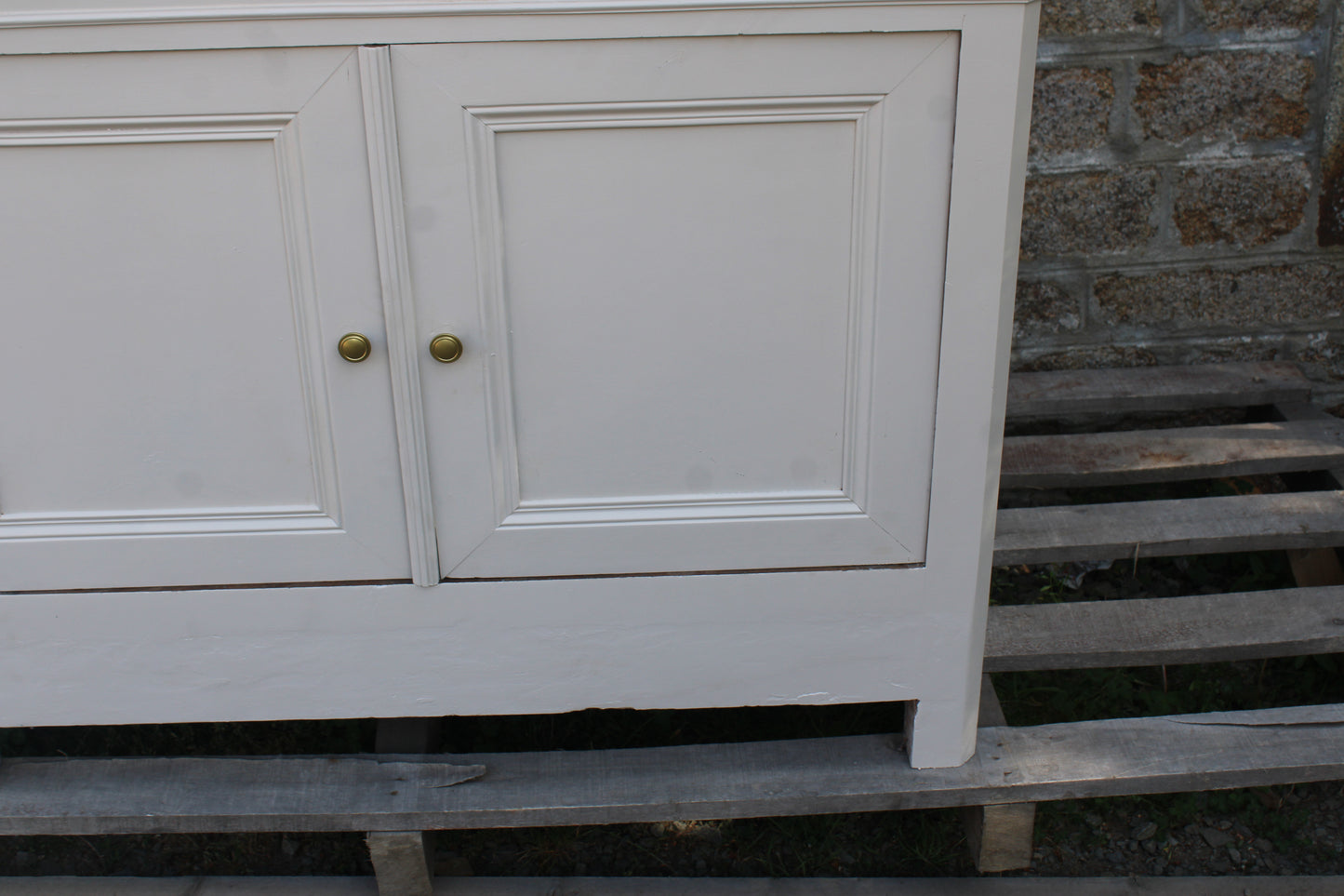 Buffet campagne ancien blanc cassé - Projet sur Mesure
