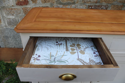 Buffet campagne ancien blanc cassé - Projet sur Mesure