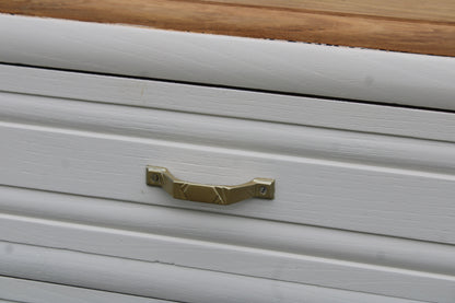 Armoire asymétrique en chêne massif – Style Art Déco revisité