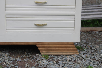 Armoire asymétrique en chêne massif – Style Art Déco revisité