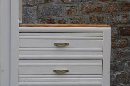 Armoire asymétrique en chêne massif – Style Art Déco revisité
