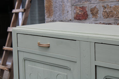 Buffet vintage Art Déco rénové • Vert Lézard Pure & Paint - VENDU