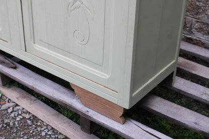 Buffet vintage Art Déco rénové • Vert Lézard Pure & Paint - VENDU