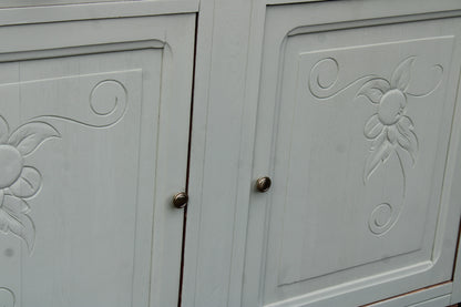 Buffet vintage Art Déco rénové • Vert Lézard Pure & Paint - VENDU