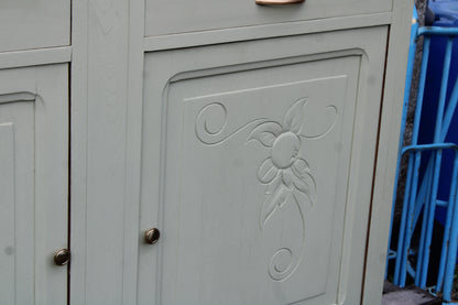Buffet vintage Art Déco rénové • Vert Lézard Pure & Paint - VENDU