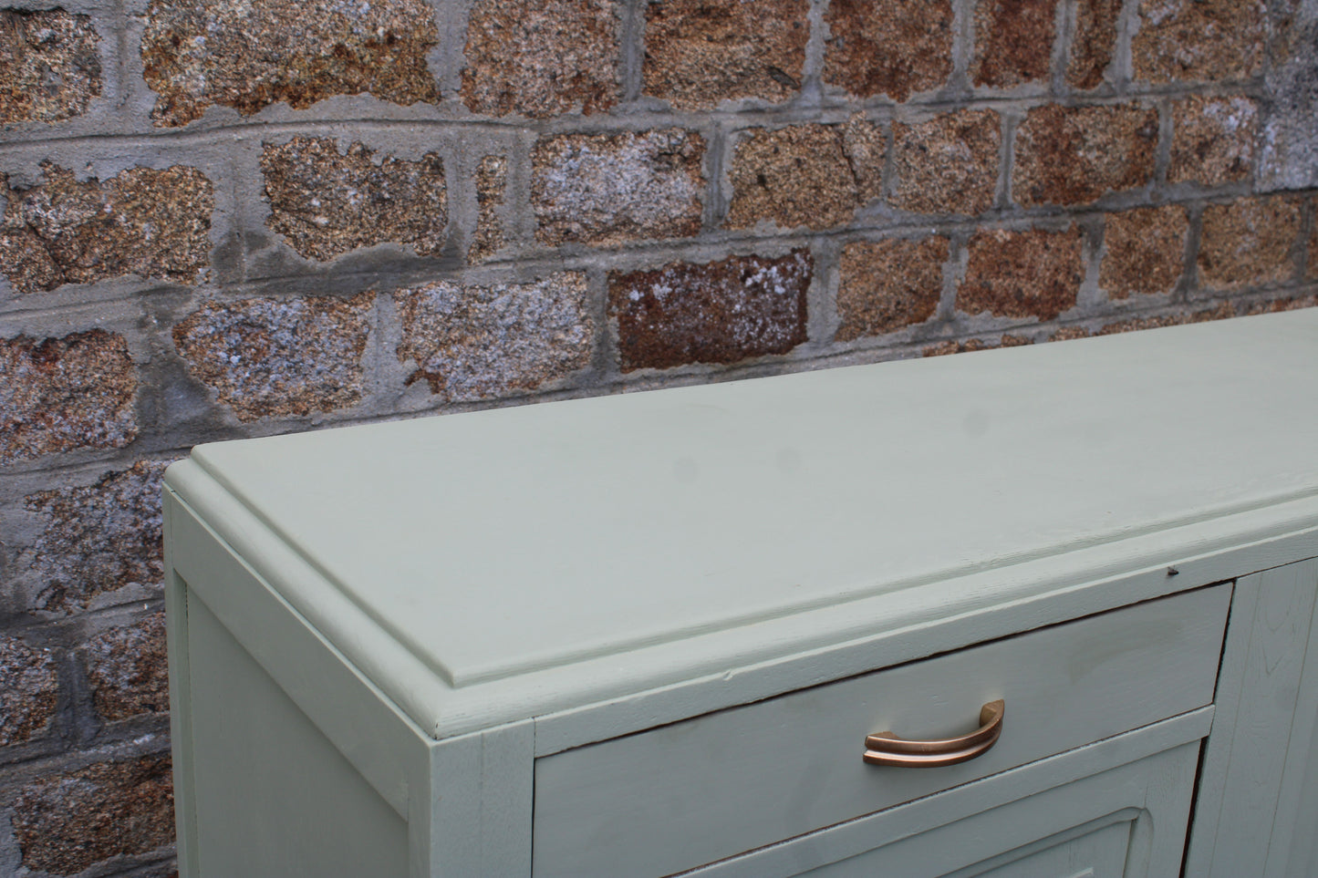 Buffet vintage Art Déco rénové • Vert Lézard Pure & Paint - VENDU