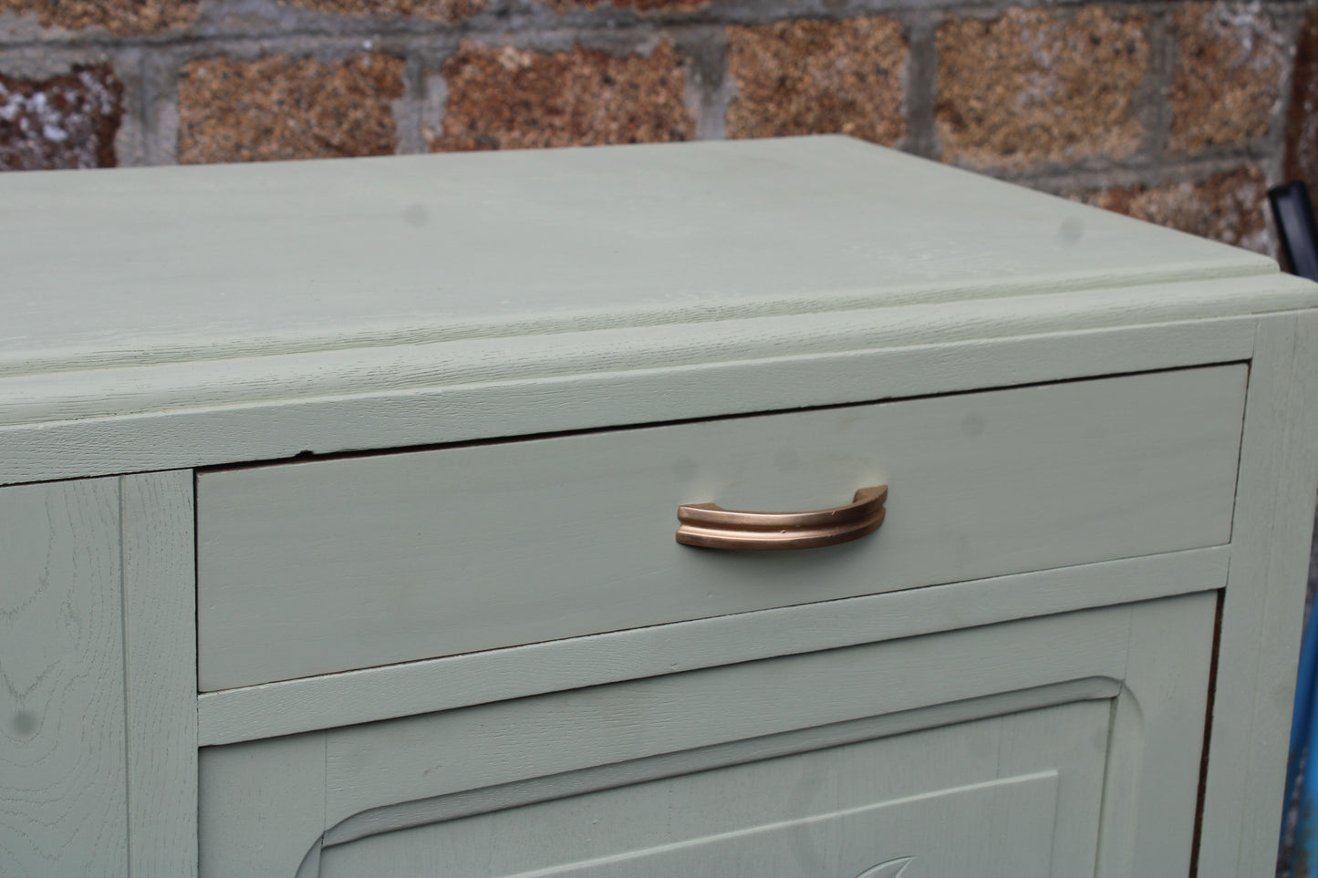 Buffet vintage Art Déco rénové • Vert Lézard Pure & Paint - VENDU