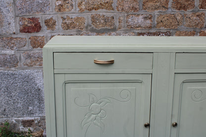 Buffet vintage Art Déco rénové • Vert Lézard Pure & Paint - VENDU