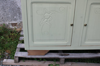 Buffet vintage Art Déco rénové • Vert Lézard Pure & Paint - VENDU