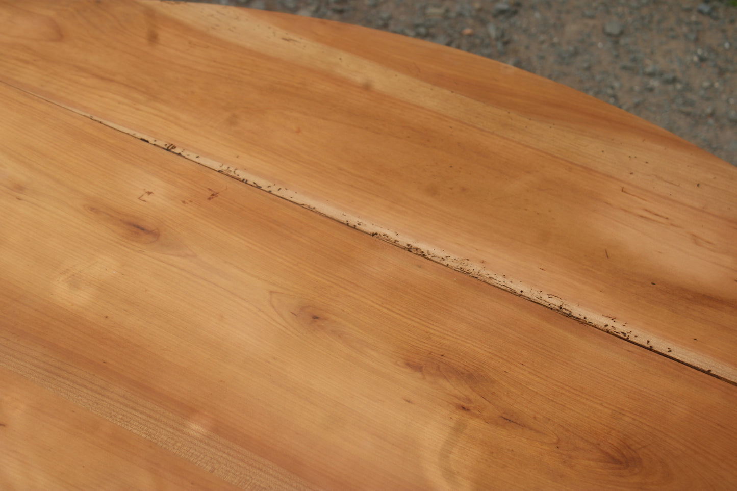 Table de ferme ronde à volets en bois massif – Ø 130 cm