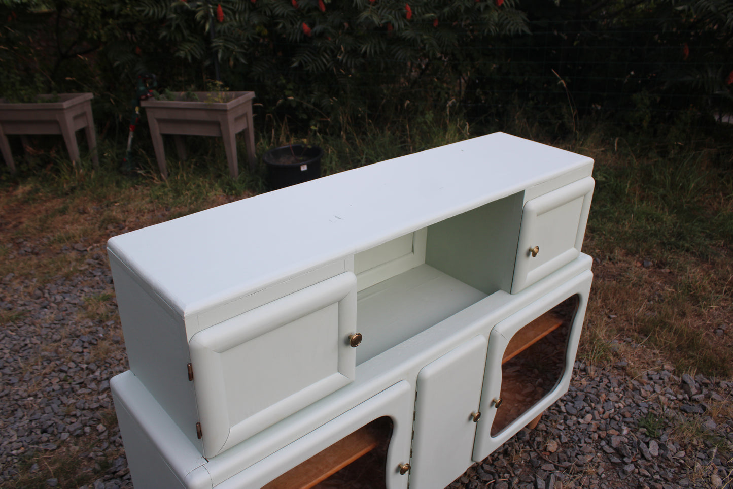 Buffet Mado vintage rénové – Vert Céladon Libéron - VENDU