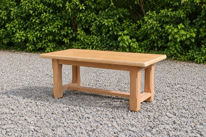 Table basse vintage en chêne style table de ferme – bois naturel – VENDU