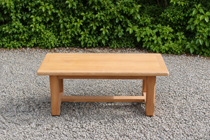 Table basse vintage en chêne style table de ferme – bois naturel – VENDU