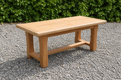 Table basse vintage en chêne style table de ferme – bois naturel – VENDU