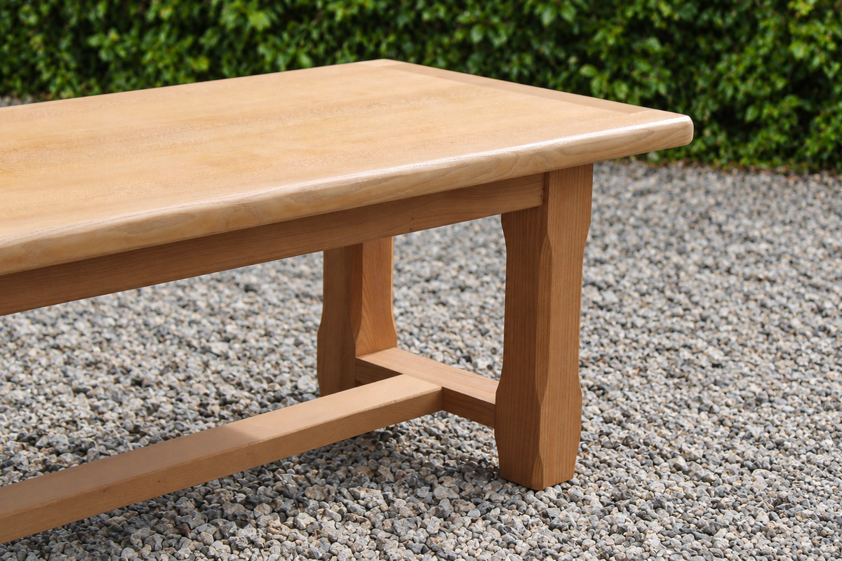 Table basse vintage en chêne style table de ferme – bois naturel – VENDU