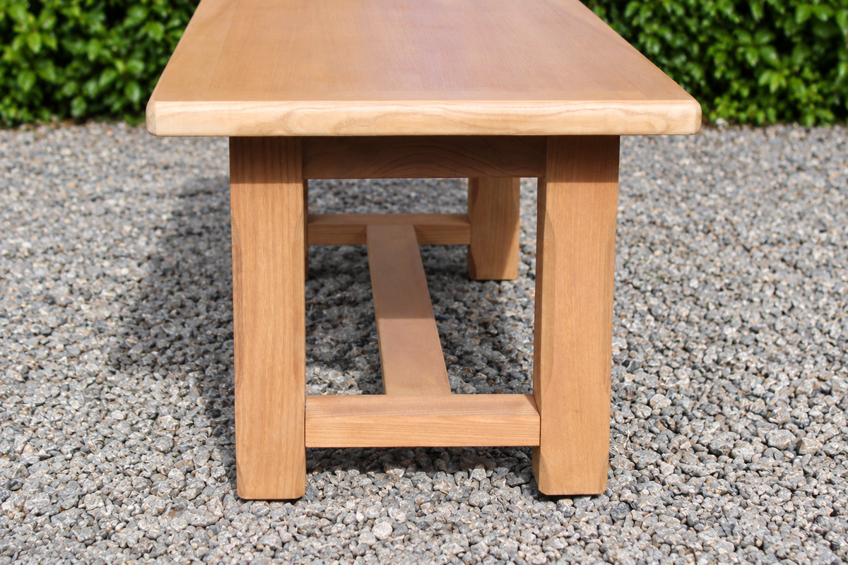 Table basse vintage en chêne style table de ferme – bois naturel – VENDU