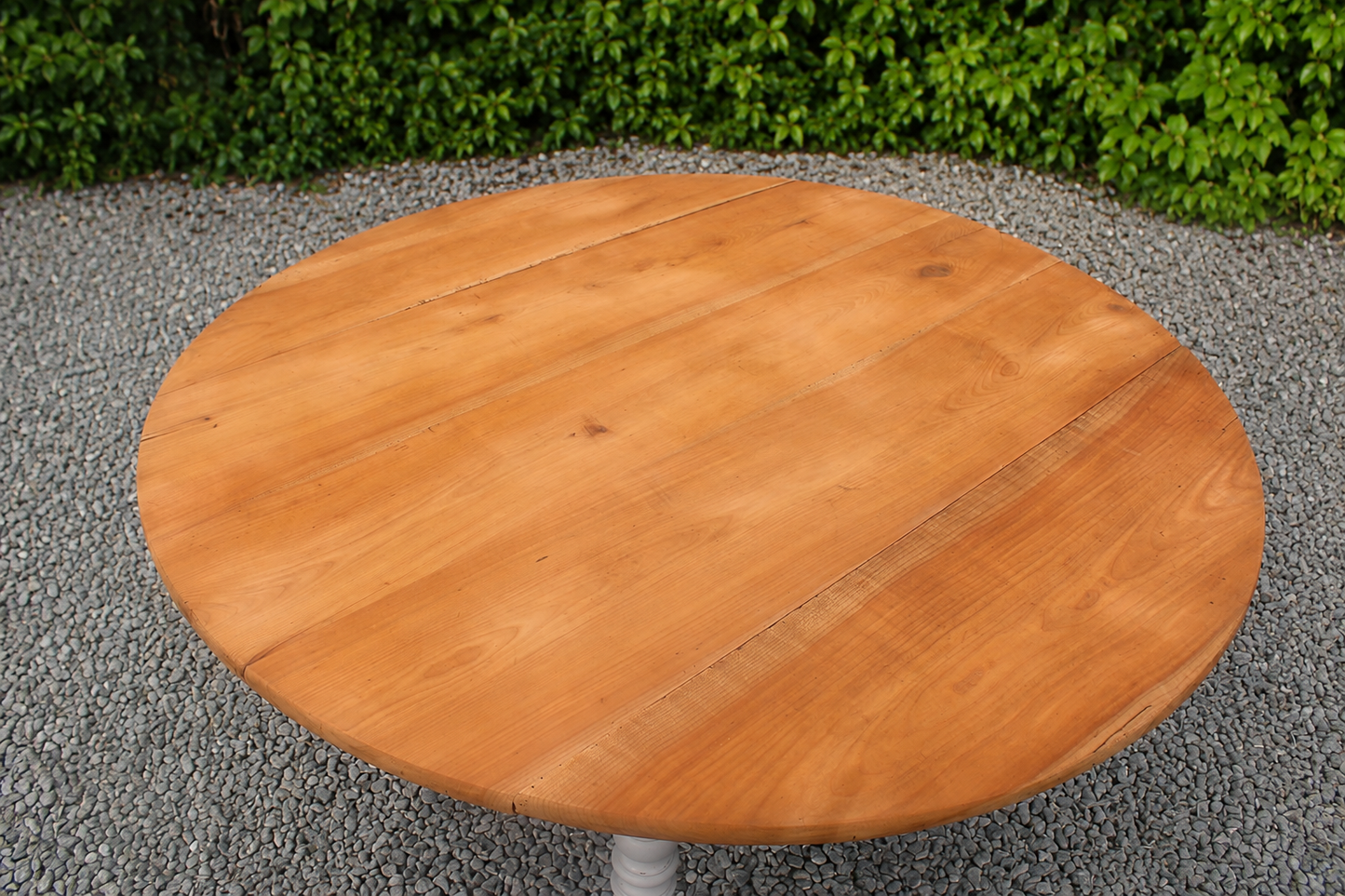 Table de ferme ronde à volets en bois massif – Ø 130 cm