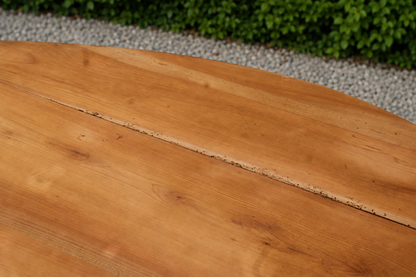 Table de ferme ronde à volets en bois massif – Ø 130 cm