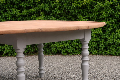 Table de ferme ronde à volets en bois massif – Ø 130 cm