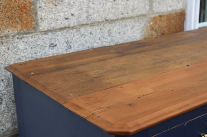 Buffet en bois massif bleu de Sèvres